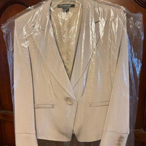 Cream Single-button jacket